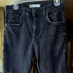 Zara Man Denimwear - popular black, distressed